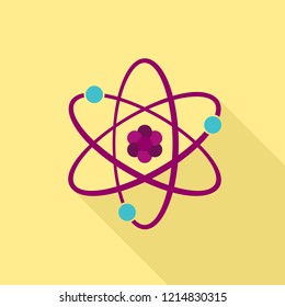 Atom icon. Flat illustration of atom vector icon for web design