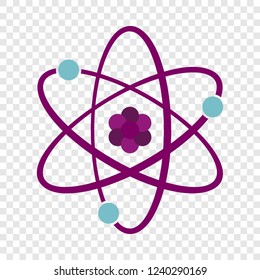 Atom icon. Flat illustration of atom vector icon for web design