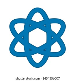 atom icon. flat illustration of atom. vector icon. atom sign symbol