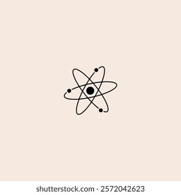 Atom icon flat vector design.