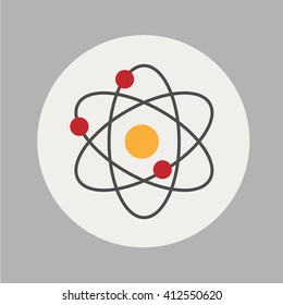Atom Icon , Flat icon Vector, illustrator