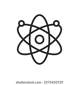 Atom Icon Flat vector set outline