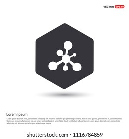 Atom Icon Hexa White Background icon template - vector icon
