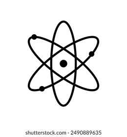 Atom icon illustrated on background
