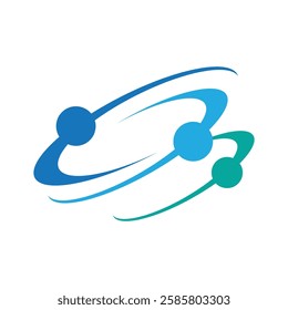 atom icon illustration design template