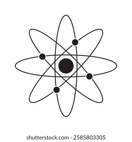 atom icon illustration design template