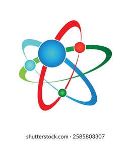 atom icon illustration design template