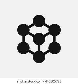 Atom icon illustration isolated vector sign symbol