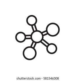 atom icon illustration isolated vector sign symbol