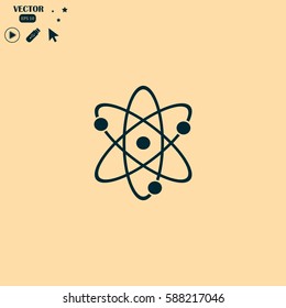 Atom Icon illustration isolated vector sign symbol.