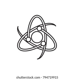 atom icon illustration isolated vector sign symbol