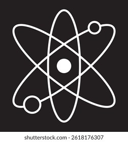 Atom Icon Isolated flat vector . 