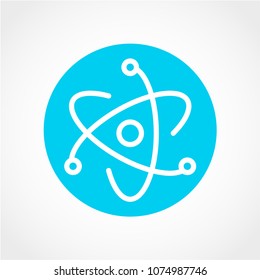 Atom Icon Isolated on White Background