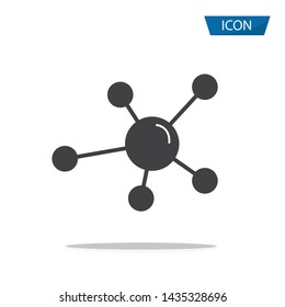 atom icon isolated on white background.