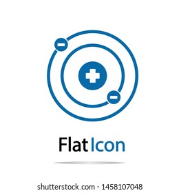 atom icon isolated on white background.