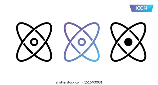 Atom icon isolated on white background.