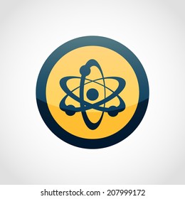 Atom Icon Isolated on White Background