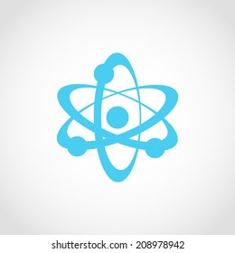 Atom Icon Isolated on White Background