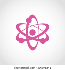 Atom Icon Isolated on White Background