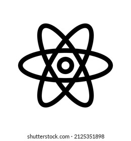 Atom icon isolated on white background