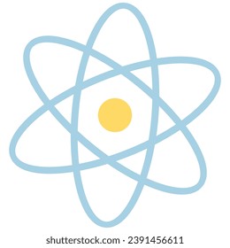 Atom icon isolated on white background.