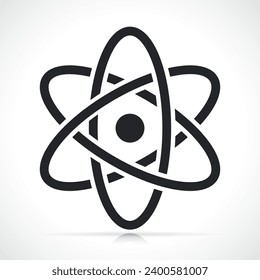 atom icon isolated on white background