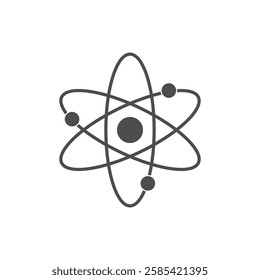 Atom icon isolated on white background.