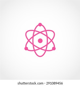 Atom Icon Isolated on White Background