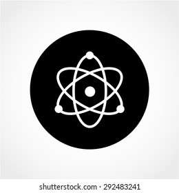 Atom Icon Isolated on White Background