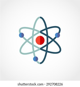 Atom Icon Isolated on White Background