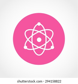 Atom Icon Isolated on White Background