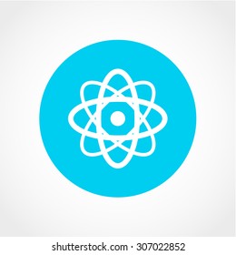 Atom Icon Isolated on White Background