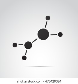 Atom icon isolated on white background. Vector art.