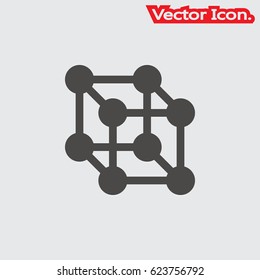 atom icon isolated sign symbol and flat style for app, web and digital design. Vector illustration.