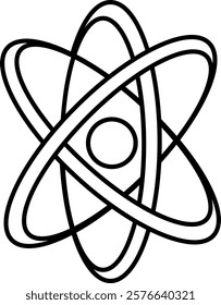 Atom Icon - Line Style - Quantum Physics Theme