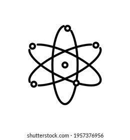 atom icon line style vector