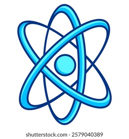 Atom Icon - Lineal Color Style - Quantum Physics Theme