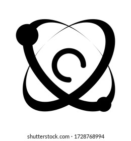 atom icon or logo isolated sign symbol vector illustration - high quality black style vector icons
