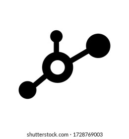 Symbol für Atom oder Logo isolierte Symbol-Vektor-Illustration für Zeichen - Hochwertige Zeichen für Vektoren mit schwarzem Stil
