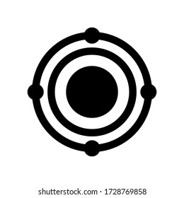 atom icon or logo isolated sign symbol vector illustration - high quality black style vector icons
