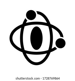atom icon or logo isolated sign symbol vector illustration - high quality black style vector icons

