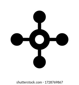atom icon or logo isolated sign symbol vector illustration - high quality black style vector icons
