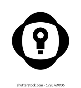 icono de átomo o logotipo símbolo de signo aislado ilustración vectorial de alta calidad estilo negro iconos vectoriales

