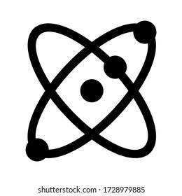 icono de átomo o logotipo símbolo de signo aislado ilustración vectorial de alta calidad estilo negro iconos vectoriales
