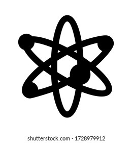 icono de átomo o logotipo símbolo de signo aislado ilustración vectorial de alta calidad estilo negro iconos vectoriales
