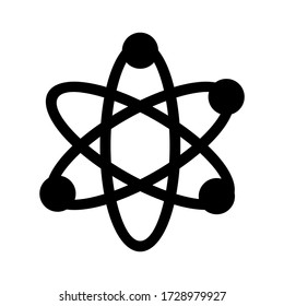 icono de átomo o logotipo símbolo de signo aislado ilustración vectorial de alta calidad estilo negro iconos vectoriales
