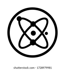 icono de átomo o logotipo símbolo de signo aislado ilustración vectorial de alta calidad estilo negro iconos vectoriales
