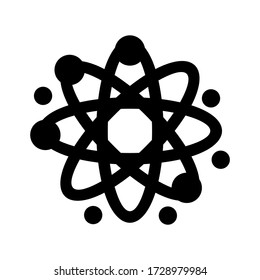 icono de átomo o logotipo símbolo de signo aislado ilustración vectorial de alta calidad estilo negro iconos vectoriales
