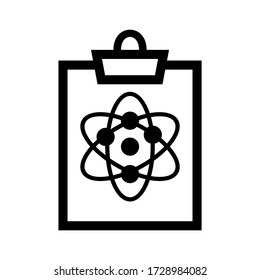 icono de átomo o logotipo símbolo de signo aislado ilustración vectorial de alta calidad estilo negro iconos vectoriales
