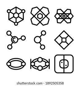 atom icon or logo isolated sign symbol vector illustration - Collection of high quality black style vector icons

